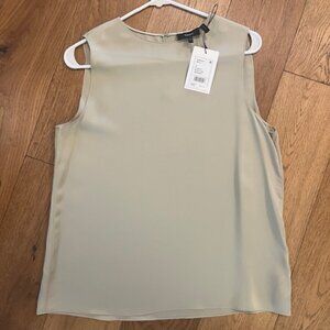 NWT Theory straight shell, 100% silk, flaxseed, Medium